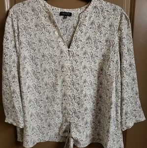1.State Printed Button Front Blouse Size 2 x